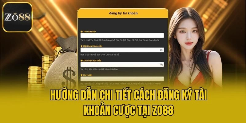 Hướng Dẫn Chi Tiết Cách Đăng Ký Tài Khoản Cược Tại Zo88