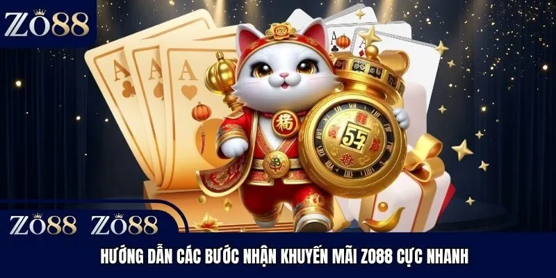 Hướng dẫn các bước nhận khuyến mãi Zo88 cực nhanh